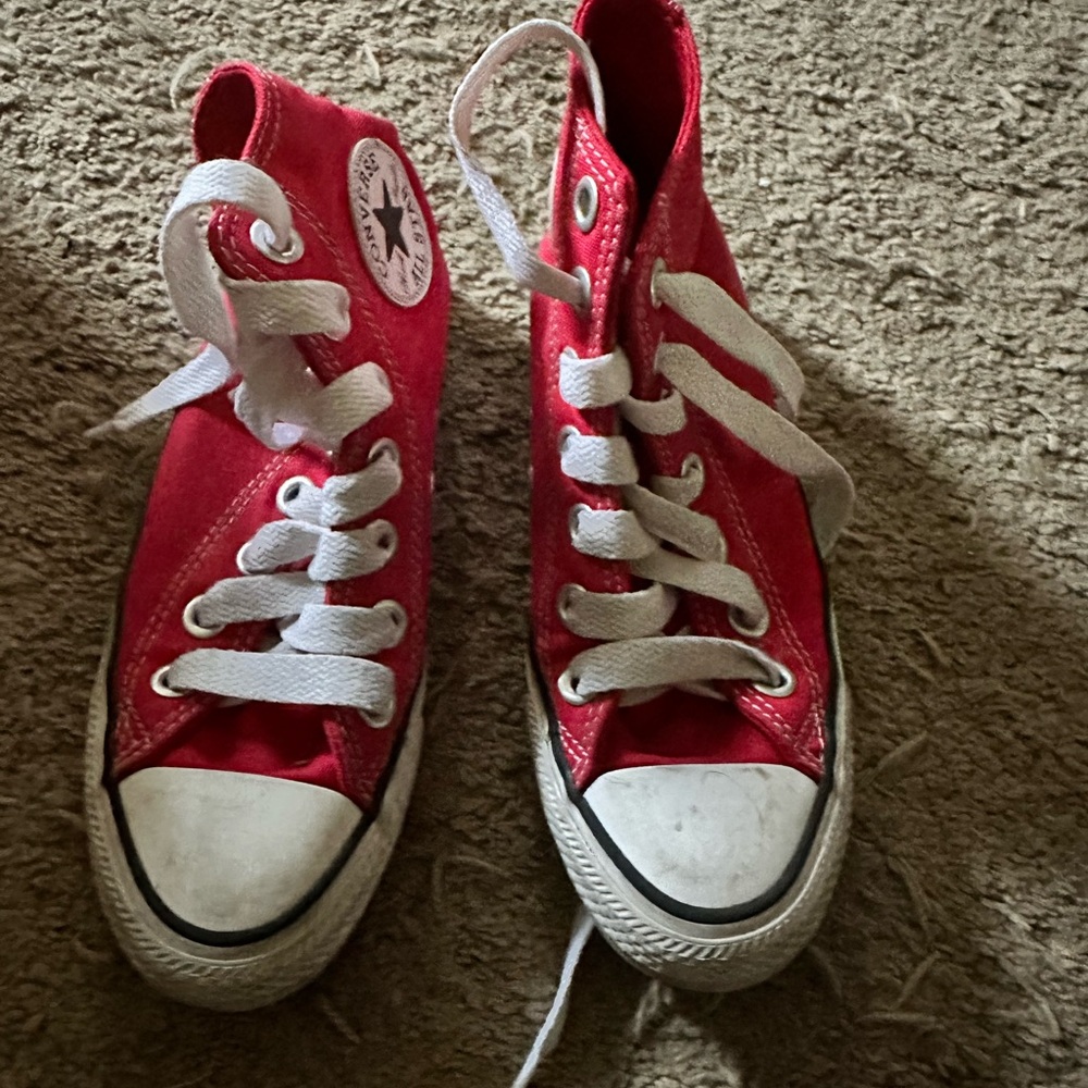 Converse Red Kids High-Top Sneakers
